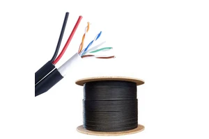 Waterproof Outdoor Cat6 Network Cable with Power Cord 4 Pair UTP RJ45 Communication Cables for CCTV