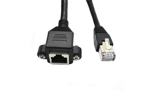 China Factory Black Color Cat6 Male to Female RJ45 Cable