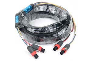 2-Channel PVC Jacket Audio Cable with Four-Core Speaker Plug Stage Connection Ohm Wire 4*2.5mm Caron Cable
