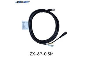 Lomosen 6Pin Camera I/O Cable ZX-6P-3M USB/GigE Cameras PVC Coating Flexible 5.0mm OD 26#*4+24#*2 Wire Structure 30VDC