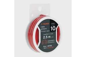 BOX 4 Reel with 2.5 m of red primary cable, 10 gauge, TRUPER