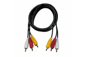 3V3 RCA A/V Cable 1.8M Audio Video Cable for Home Theater/TV/Game Console - High Performance
