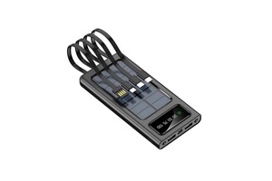 20000mAh Solar Power Bank Charger Built-in Waterproof Cable LED Light Mobile Charger with 10W Output Power