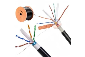 Shield double jacket 23awg cat6 lan cable de internet cable reel stp FTP SFTP cat6 outdoor cable 300 305m reel c ble cat6 drum