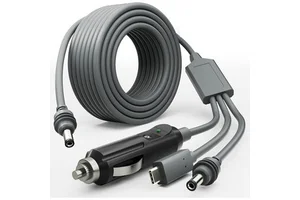 3-in-1 Starlink Mini Power Extension Cable 18AWG DC USB C PVC Jacket Made Pure Copper Compatible Car Camera Power Cable