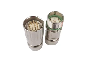 Plug M23 Servo Motor Connector Straight Type Internal External Thread 6-pin 7-pin 9-pin 12-pin 17-pin Female Plug Male Connector