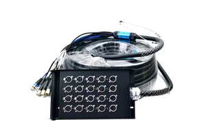 Professional 40-Channel Iron Stage Box With 50 Meter Cable PVC Jacket Green XLR Connector Audio Projector Stock-Factory Outlet