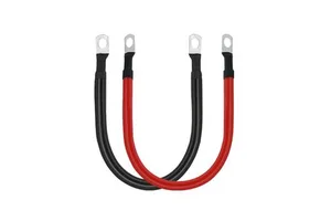 2/0 Awg Battery Cable Solar Storage Battery Cables 2AWG Gauge Pure Copper Battery Inverter Cables with 3/8 in Lugs Both Ends