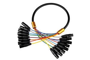 Multi-channel Audio Signal Cable 8-way Stage Light Sound and Signal Line Multi-core Connector XLR Male and Female Pair Plug