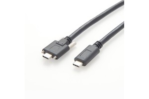 USB 3.1 Type-C Industrial Camera Cable with Braid Shielding and PVC Jacket Pure Copper Conductor