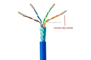 Hot Sale Factory Price Networking Cat6a FTP Shielded Cable 22awg Pure Copper Conductor 500MHz 10Gbps 100m Reel Double Shield AI