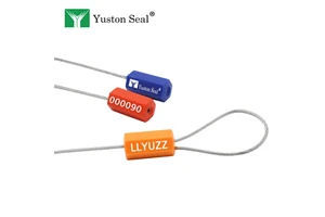 YTCS107 A3 Steel Wire Cable Seal 1.0/1.8mm Diameter Customizable Length Multi-color Options for Logistics Cargo Sealing