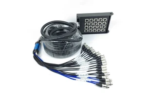 16 Channel 4 Output XLR Audio Snake Cable with PVC Jacket and Foil Shielding and Stage Box for Stage Performance