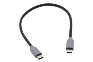 USB C to USB C OTG Cable 0.2m Fast Charging 3A PVC Jacket with Braid Shielding for Mobile Phone Camera Computer Use