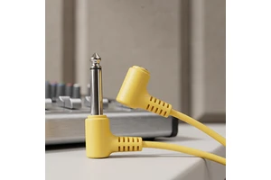 3.5mm Mono Audio Cable Right Angle Male to Male PVC Audio Cable for Amplifier Speaker PA System Sound Equipment