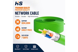 HS Customized High-Flex 8-Conductor Industrial Ethernet Cable Twisted Pair Oxygen-Free Copper for Household Use