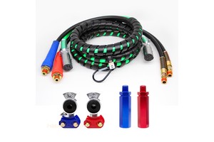 15ft 3-in-1 7 Way Trailer Cable New Condition PVC/TPE/TPU ETL Certified 100% Pure Copper Conductor Semi Truck Trailer Parts