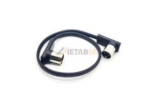 Space-Saving Flat MIDI Cable 5-Pin DIN 90-Degree 30cm Flexible PVC Routing Cord Effect Pedalboard Stage Audio Control System