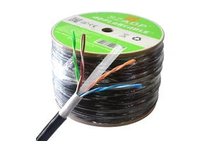 Wholesale Outdoor Cat 6 Utp Network Cable 1000ft Reel With Pvc+pe Jacket Uv-resistant 305m for Communication Cables