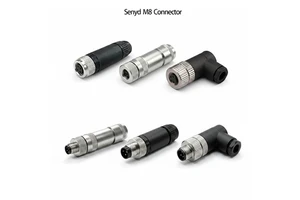 M8 Sensor Connector Field Wireable Male Female Plug 3 Pin 4 Pin A Coded IP67 Industrial Automation Connector Cable Assembly