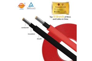 PV Solar Power Cable 6mm2 0.6kV Tinned Copper Conductor Flexible XLPE Insulation Low Voltage Industrial Construction Cable