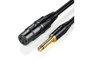 Durable Audio Cable 6.5mm TRS to XLR Male Microphone Cable for Mixer Speaker and PA System Connection