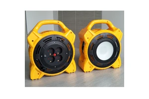 25m 2 Sockets Extension Reel Cable Retractable Cable Reel ABS 16A Power Cord Reel