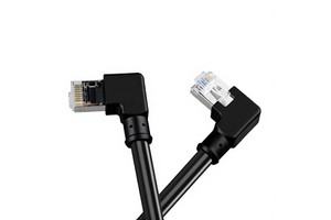 Cat6A Industrial Ethernet Cable Profinet High Flexible Drag Chain Black Gigabit Elbow Network 8-Conductor Pure Copper Twisted