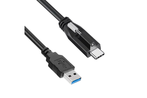 High-Speed 10Gbps Panel Mount USB 3.1/3.0 Type-C Cable Nylon/PVC Screw Lock High-Flexible Shielded Anti-Interference Drag Camera