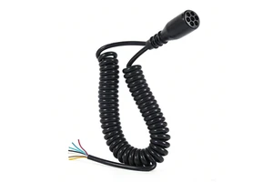 7 Pin Trailer Coiled Cable 12V/24V Trailer Caravan Extension Cable