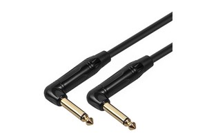 Right Angle 1/4 Inch Guitar Cable Oxygen Free Copper PVC Jacket Electric Guitar Bass Keyboard Studio Stage Use