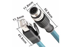 M12 a D X-Coded 4pin 8pin Male to RJ45 Cable Industrial Ethernet Cable IP67 Waterproof Connecting Line Wire