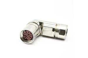 M23 6 Pin 8Pin Female Straight / Angled Cable Plug Power Connectors for Connecting Electrical Drives and Servo-motors