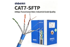 Standard 10Gbps CAT7 SFTP Cable 600MHz 23AWG Pure Copper Shielded Internet Network Wire For Project Cat 7 Ethernet Cable