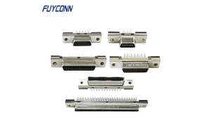 SCSI 14pin 20pin 36pin 50pin 68pin 100pin Female Servo Connector, Mini D Ribbon MDR Straight PCB SCSI Connector w/ 1.27mm pitch