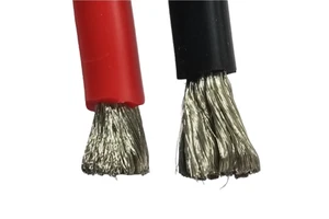 Battery Power Cable 25 35 50 70mm² Tinned Copper Silicone IP65 1500V High Temperature Resistance Flexible Solar Cables Black Red