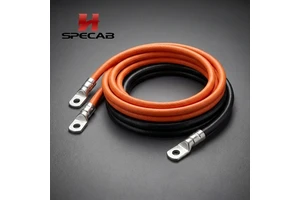 Pair 50mm2 1/0 AWG Battery Cable Red Black 600V-1500V Terminated Lugs 1ft 3ft 6ft for Off-grid Solar Inverter CE