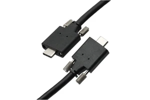 High Quality USB 3.1 3.0 Type C to USB C Dual Screw Lock Camera Cable OEM ODM Design with Braid Shielding Direct Factory Supply