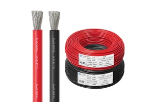 New Energy Solid Conductor Extra-soft Silica Gel Cable 1-30AWG 600V High-Temperature Power Cord for Aircraft Lithium Battery