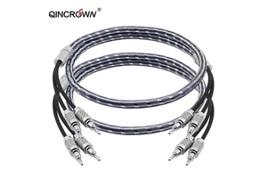 High-Fidelity Audio Speaker Cable Banana PVC Dedicated Anti-Interference Connection Line for Home Power Amplifiers Car Speakers