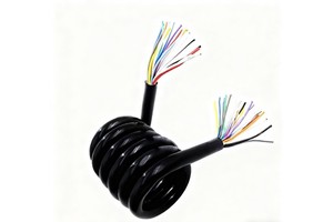 Retractable Flexible Pole Spiral Cable High Flexibility Drag Chain Cable Solid PVC Insulation