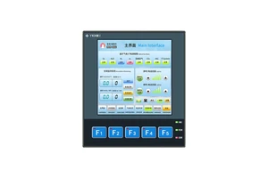 4" Integrated HMI PLC Combo With 5 Keys, FX3G-20MR Built-in Analog & 2 NTC10K Temp Control, for Greenhouse/Pump/Packing Machine