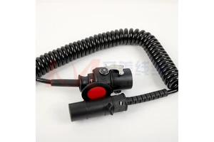 European Trailer Spiral Cable 15 Pin to 15 Pin Truck Trailer Cable with Plug