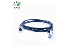 M12 X Code 8 Pin RJ45 Waterproof Connector Ethernet Network Cable Industrial Monitoring Signal Transmission Wire