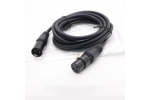 DMX512 XLR 3 Pin Male Female Balanced Microphone Camera Stage Light Audio Cable 24K Gold Plated Shure SM MIC Behringer Speaker