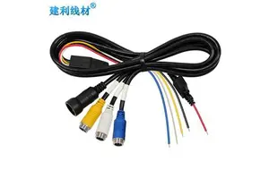 High-Performance 13-Pin Multiple Vehicle Camera Signal Cable Reliable Connection for Rearview Trailer System PVC Insulation