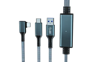 Camera USB Type C Elbow 90 Degree Connect Fast Charge Braided Data Cable