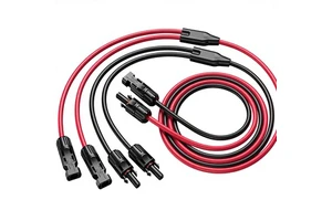 YouLong PV Connecting Cable 10Feet 12AWG Y Branch Solar Panel Splitter 4mm PVC Brass Conductor IP67 Waterproof Connectors For
