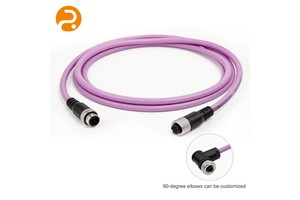 Custom M12 Male to Female CANopen Cable X2X Link IP67 Waterproof PVC Insulation PUR OFC for New Energy Industrial Robots Drones