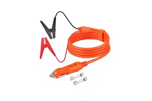 12V Battery Power Cable with Cigarette Lighter Plug and Alligator Clips